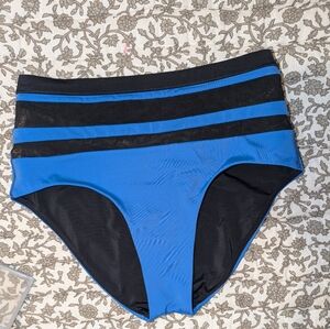 High-Waist Reversible Go With The Flow Swim Bottoms Upf 50